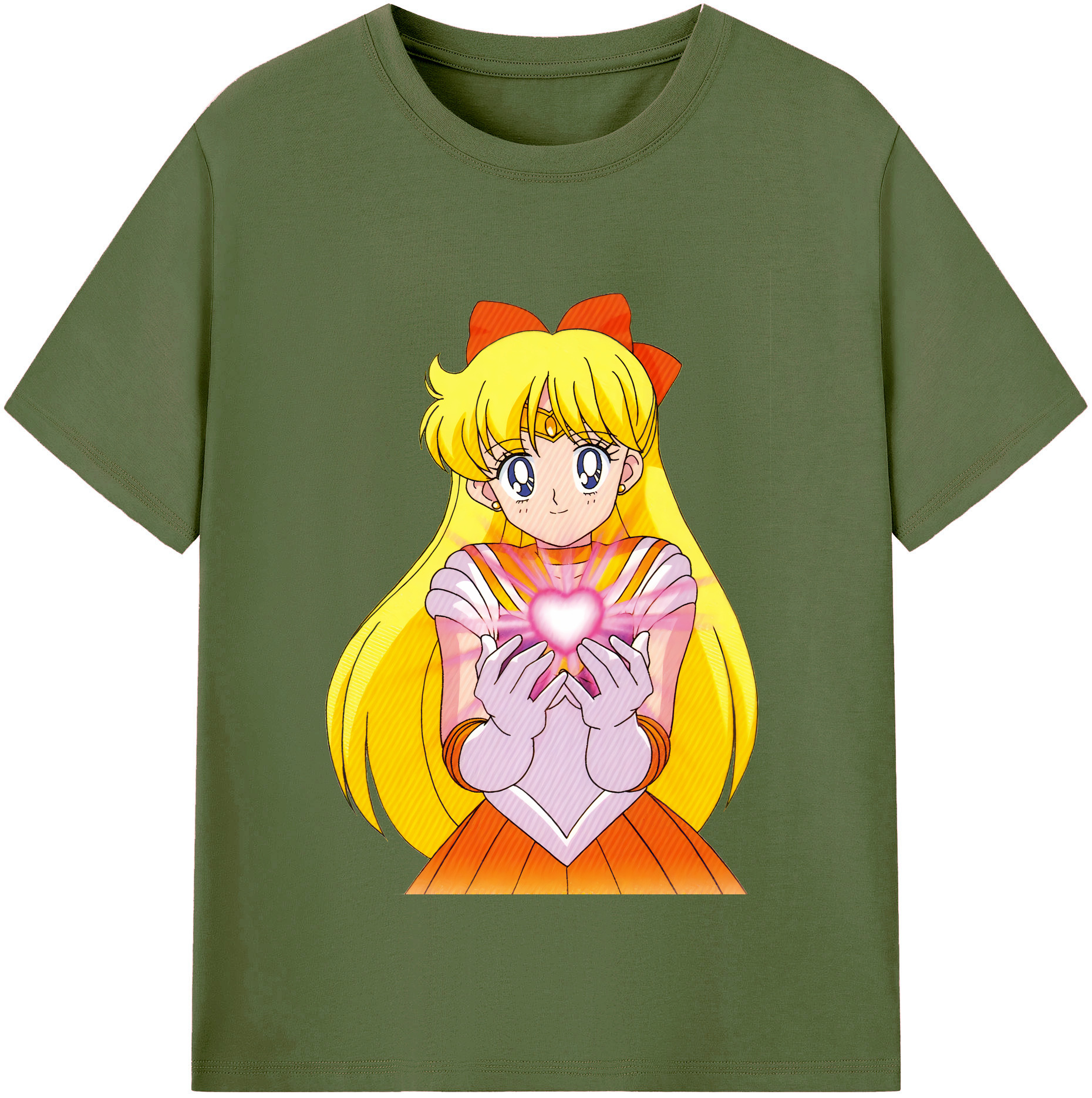 （画像用） 美少女戦士セーラームーン 愛野 美奈子 あいの みなこ Sailor Moon Aino Minako 綿100％半袖Tシャツ（フロントプリント）